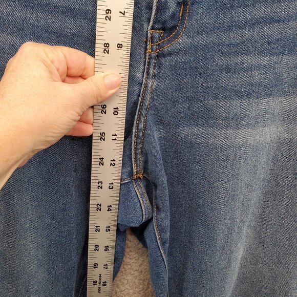 Lane Bryant Mid- Rise Skinny Jeans Size 24 Floral Embroidered Hem Signat… - Picture 4 of 10